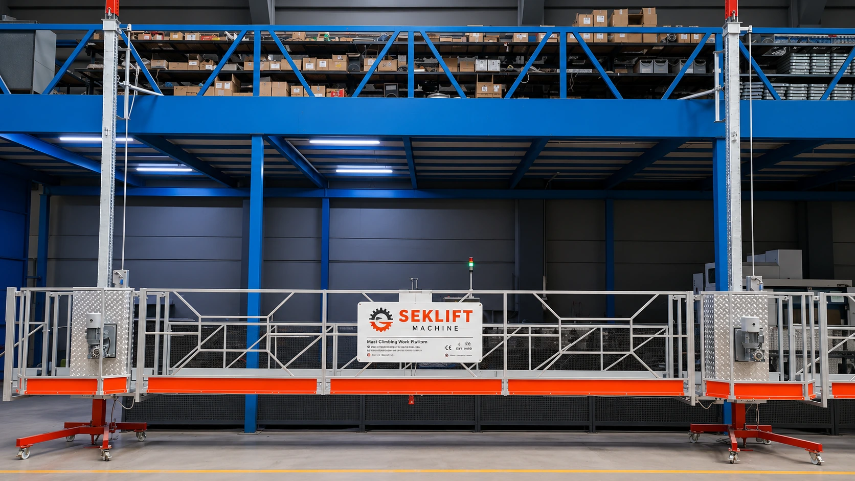 SEKLIFT SM-SK-103 compact light-duty twin-mast mast climbing work platform in the factory