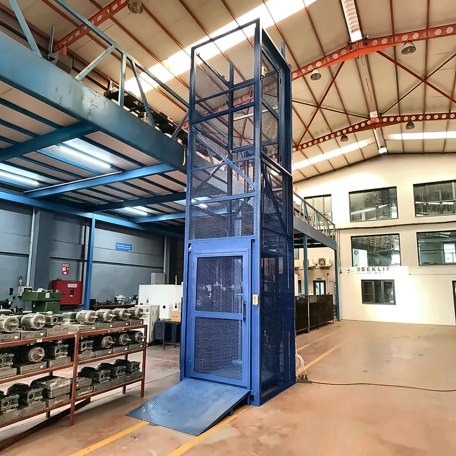 SEKLIFT custom hydraulic industrial freight elevator manufactured for a project-specific facility