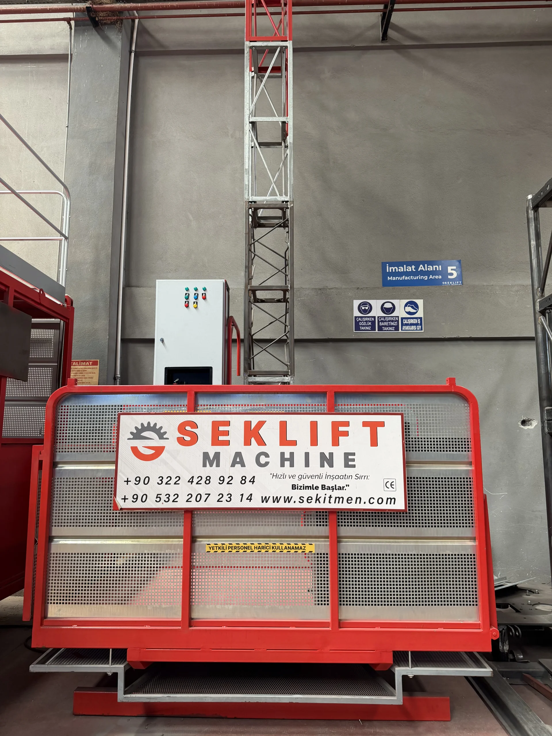 SEKLIFT compact construction hoist in storage