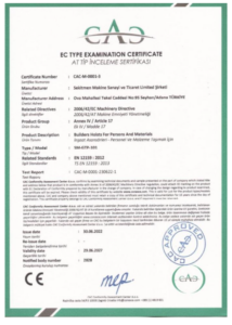 SEKLIFT certification document preview