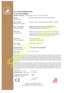 SEKLIFT certification document preview